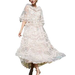 Amina Glam Womens  Maxi Dress, Pink